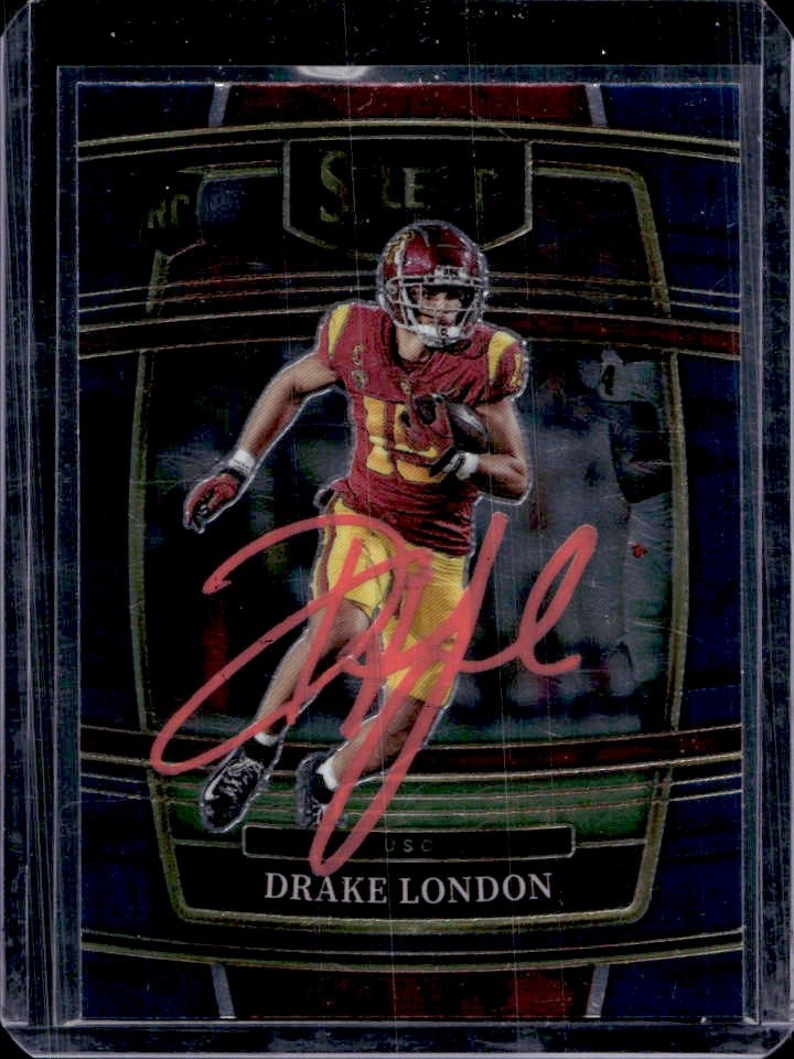 Drake London Panini Select Draft Picks #7 Blue