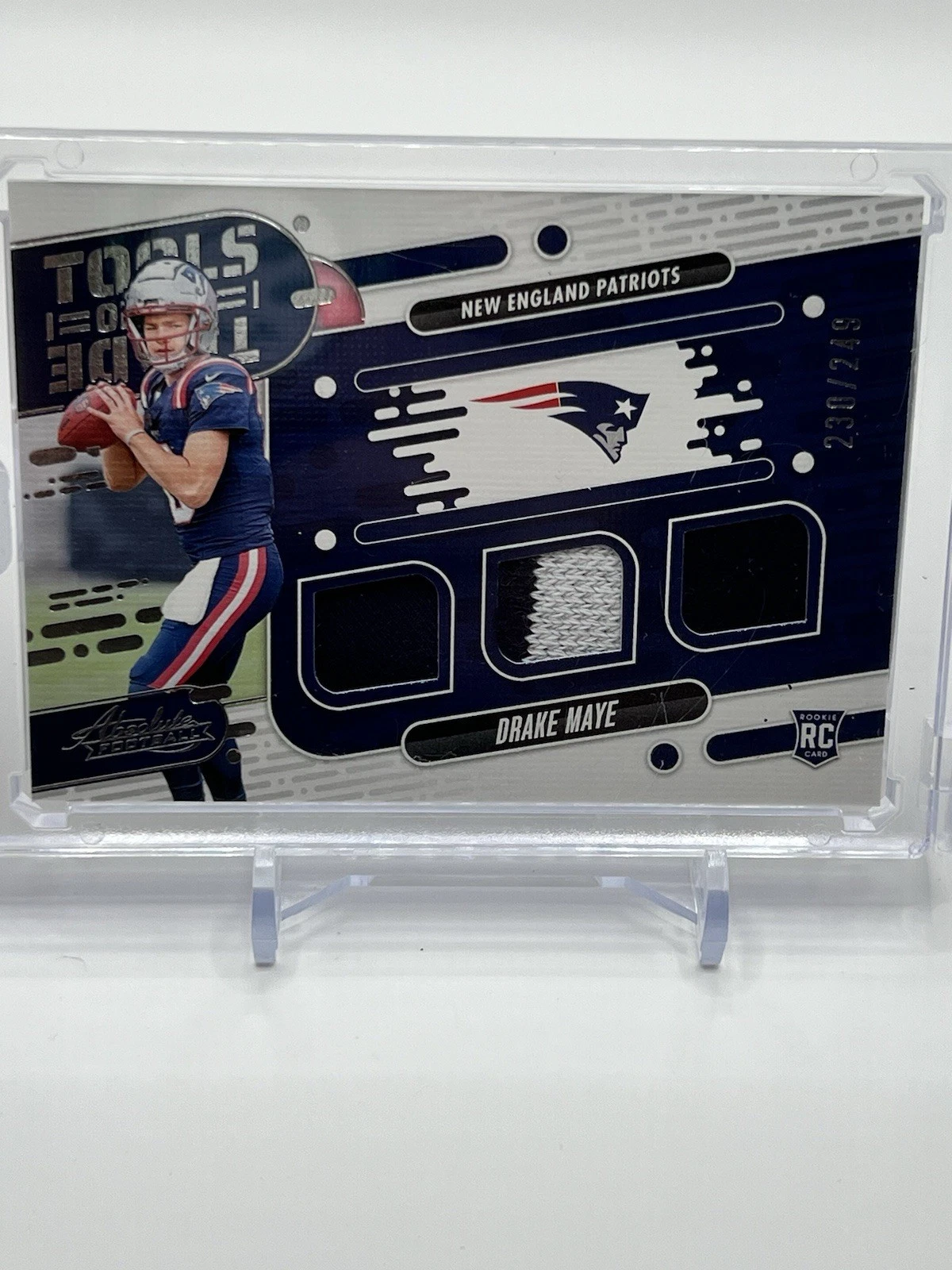 Drake Maye Panini Absolute Tools of the Trade Double Relics #TOTDDME Base