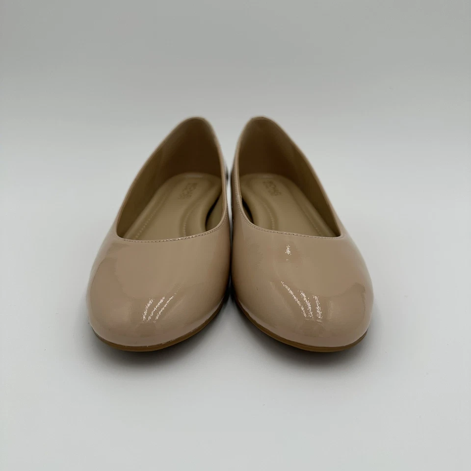 Michael Kors June Flex Ballet Pisos Charol Lt Rubor EE. UU. 6 M NUEVO EN CAJA PRECIO DE VENTA SUGERIDO POR EL FABRICANTE 125 USD Foto 3 de 4