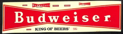 Budweiser Bowtie / Fruehauf c1980 AMT Water Slide Decal Sheet NOS 3'' x 11 3/8