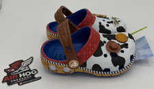 Crocs Toy Story 5 Woody Kids Clog Cow Print Blue Brown Red New W/ Tags TODDLER