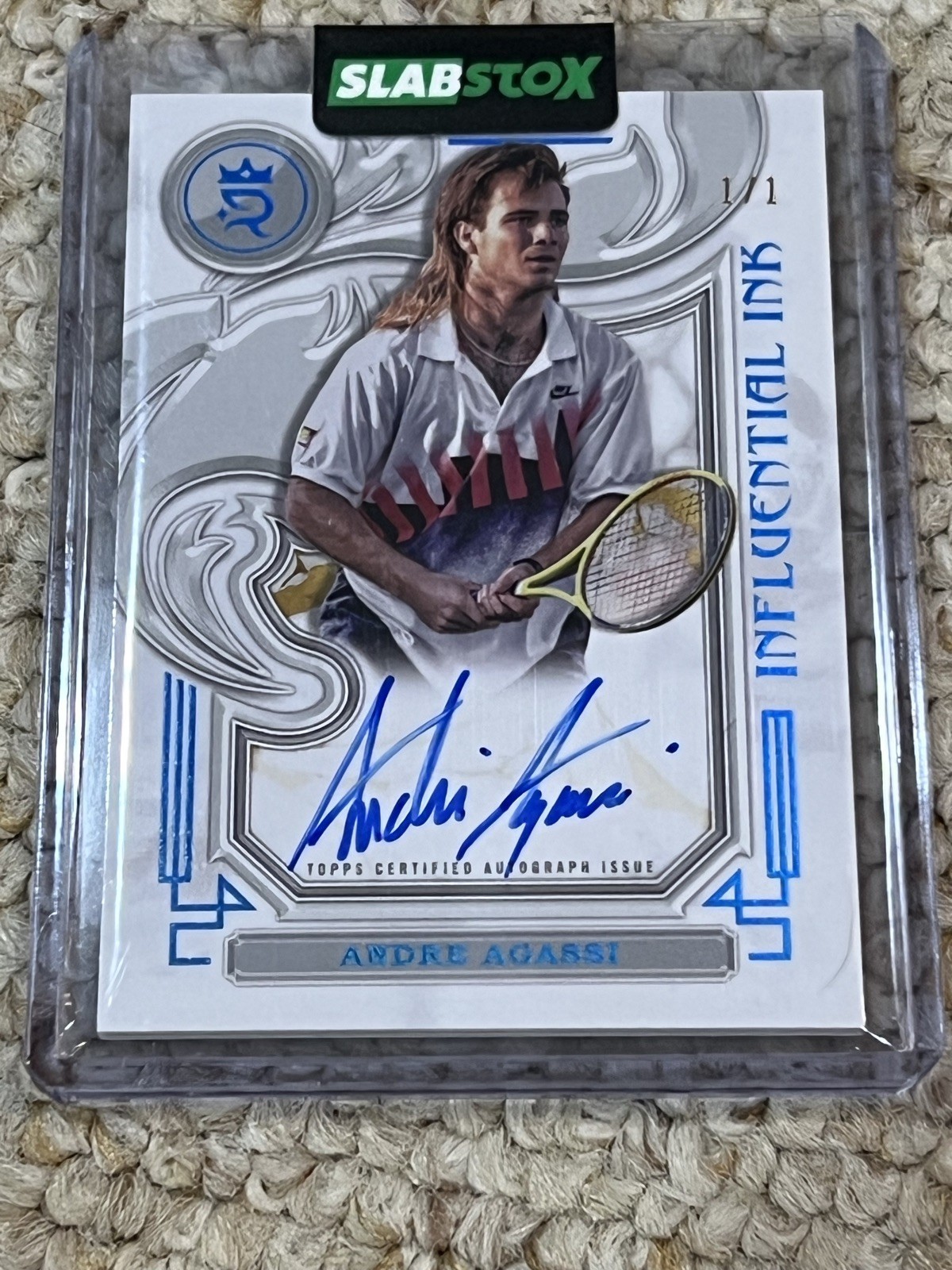 Andre Agassi #I-AA Tennis Cards 2024 Topps Royalty Influential Ink Autograph trading card — raw and PSA graded price guide
