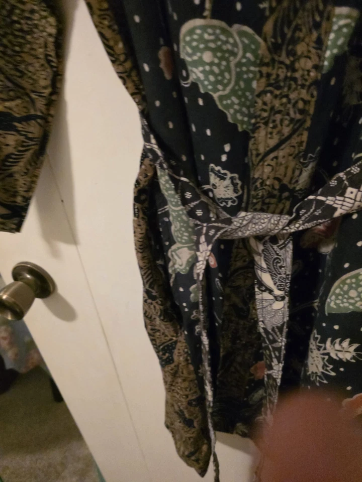 NWOT Jaded Gypsy Kantha Women's Kimono Duster OS Boho Cottage Core with Pockets - Image 4 of 4