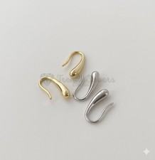 925 Sterling Silver Teardrop Drop Earrings Minimalist Hook Dangle Silver Gold