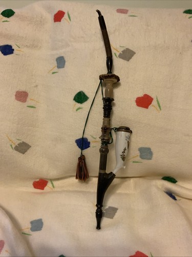 Antique German Porcelain Bone And Backalite Pipe Needs Fixing