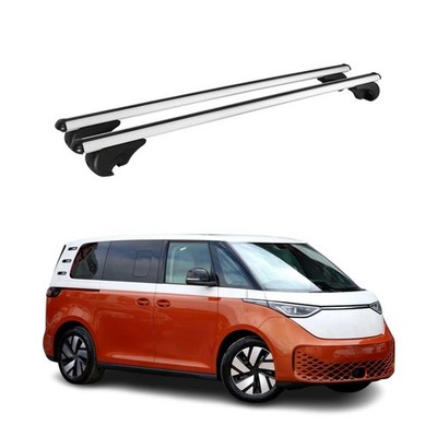 Roof Rack Cross Bars Luggage Carrier for VW ID. Buzz 2025-2026 Aluminium Gray 2x
