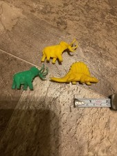Vintage Prehistoric Woolly Mammoth Plastic Toy Figures Marx Playset Dinosaur Lot