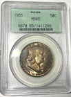1955 Franklin Half Dollar PCGS MS65 Old Green Holder TONER