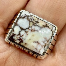 Navajo Wild Horse  Men Ring Sz 11.5 Sterling Silver by Trevor Jack 10.1g Native