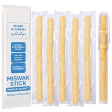 Miswak Traditional Natural Toothbrush with Miswak Holder - Premium Quality,...