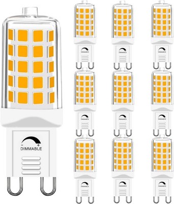 G9 LED Lampe warmweiß 2700K 4W dimmbar 10er Set 450lm ersetzt 40W Halogenlampe
