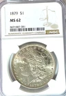 1879 $1 Morgan Silver One Dollar MS62 Philadelphia BU
