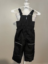 Swisstech Toddler Snow Bib Pants Size 2T Black Insulated Winter Ski...