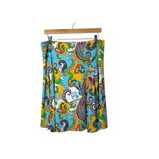 Y2K Lauren Ralph Lauren Multicolor Paisley Skirt in Blue/Yellow/Purple Size M