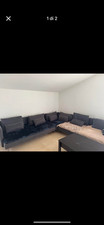 divano angolare grigi scuro/ nero usato ottime condizioni 