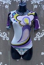 EMILLIO PUCCI VINTAGE BODYSUIT SIZE S Geometric Knit