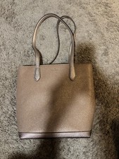 Kate spade new york Pink Glitter Metallic Tote Zip Closure Designer Shoulder Bag