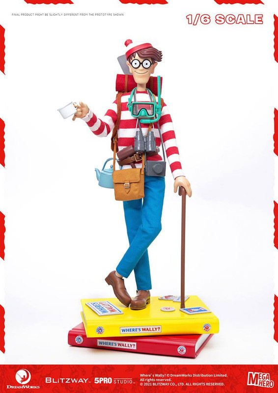 Figurine Où Est Charlie ? (Where's Wally) Mega Hero DX – Blitzway, 20 Cm, Neuve