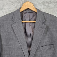 Lauren Ralph Lauren Mens Sport Coat Blazer 100 Wool Classic Gray 46R 2 Button