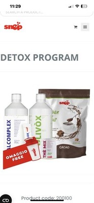 SNEP DETOX Cacao 1000Gr OLIVOX 2x1L Realcomplex The Mix Brenner Shaker (7 Artikel)