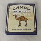 R.J. Reynolds Camel Turkish Gold Cigarette Tin Metal Hinged Box Vintage Smoking