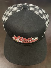 World Industries Black/White Check Trucker Hat Snapback Adjustable