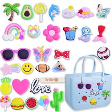 KJML DIY Charms for Bogg Bag, 30pcs Accessories Letters Small, Multicolored