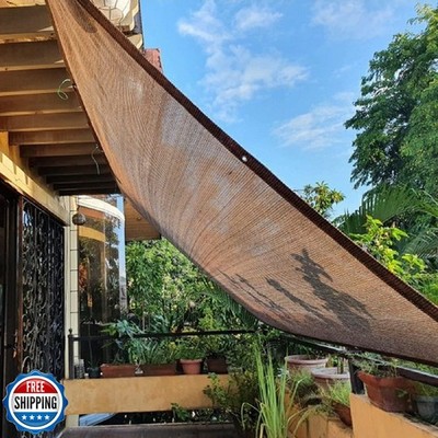 Abrotain Shade Sail Sun Shade Cloth 9'9''x13' Rectangle Outdoor Canopy Outside
