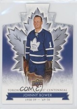 2017 Toronto Maple Leafs Centennial Blue Die-Cut Johnny Bower #4 HOF 0nr3