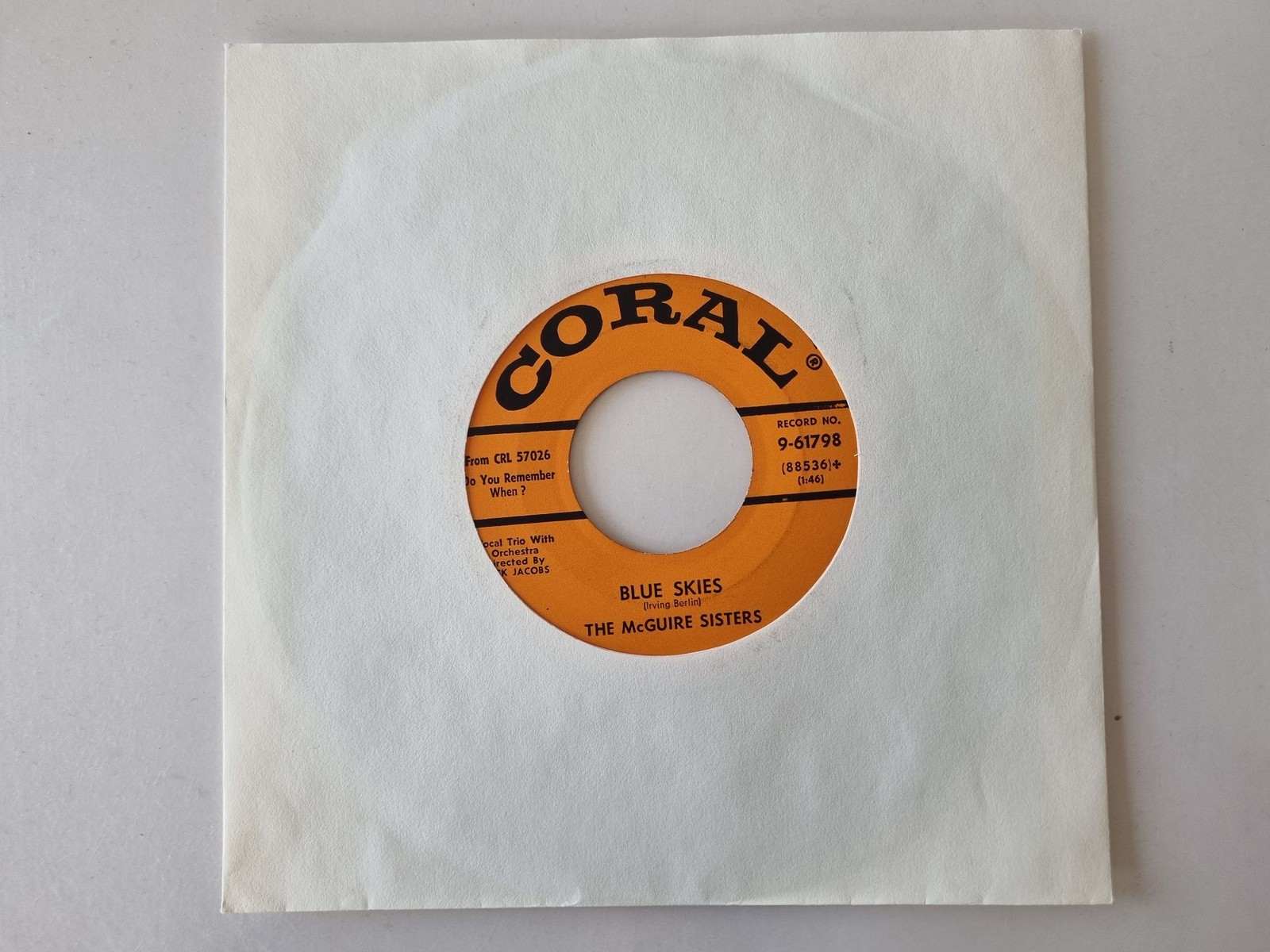 McGuire Sisters - Blue Skies / He's Got Time 7'' Vinyl US