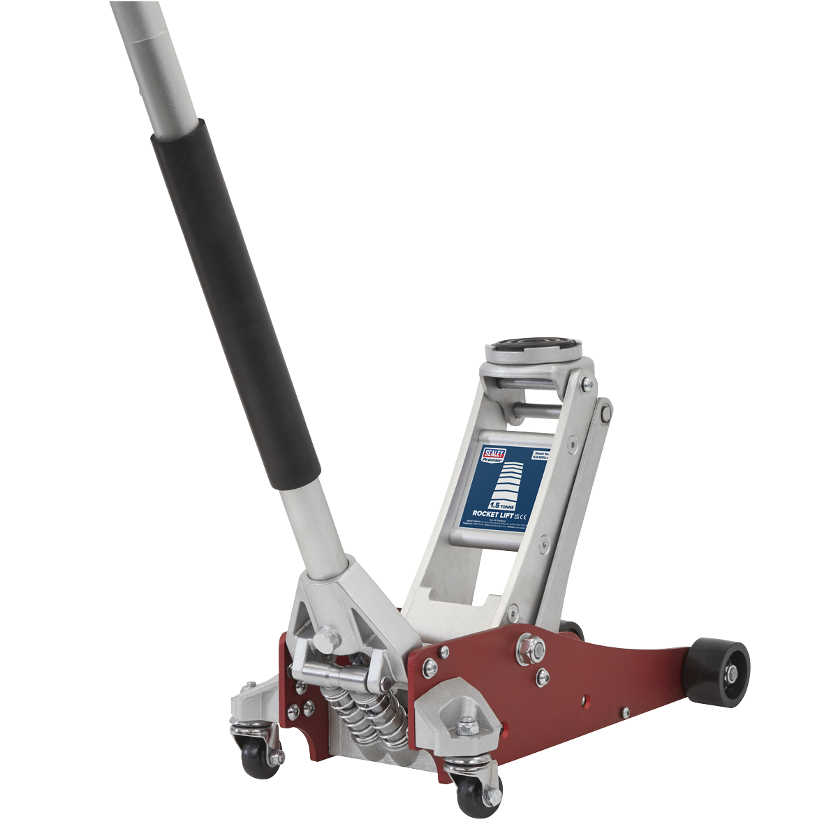 RJA1550 Premier Low Profile Aluminium Trolley Jack with Rocket Lift 1.5 T Sealey