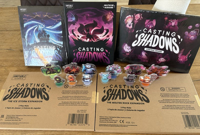 Unstable Games Casting Shadows Brettspiel mit Ice Storm & Acryl Standees 