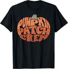 Groovy Pumpkin Patch Crew Pumpkin Halloween Printed Unisex T-Shirt