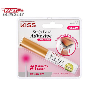 KISS Lash Adhesive, Lash Glue, 24Hr Strip Eyelash Adhesive, Clear, Includes Lash