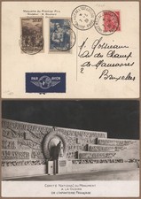 France 1939 - Air Mail Postcard to Belgium G388