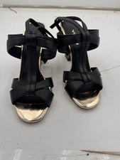 Sandalo donna Vinci Block tacco geometrico maglia oro nero EU 38 tacco tondo