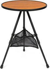 Small Folding Table Round Portable Patio Table Tool-Assembly Height