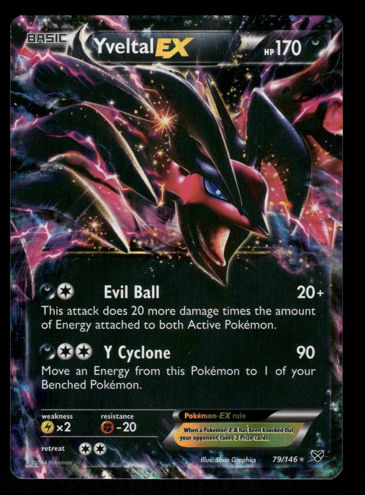 Yveltal EX 79/146 NM EX Rare Holo XY 2014 Pokemon TCG