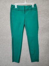 The Limited Exact Stretch Skinny Leg Pants Womens 4 Green Career NEW