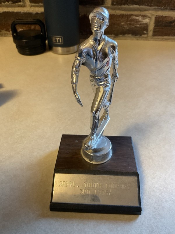 Vintage 1975 GRNVL  (Greenville, Wi) YOUTH TOURNY Baseball Trophy