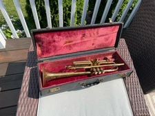Vintage Pladium Trumpet By Couesnon ? Made In France With Case Estate Find
