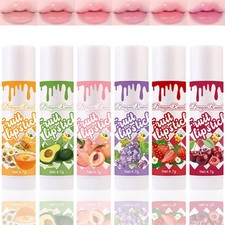 6 Pack Lip Balm, Fruity Tinted Lip Balm Hydrating, Lip Care, Soft Natural Lip...