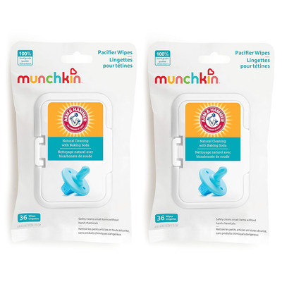 Munchkin Arm & Hammer Pacifier Wipes - Safely Cleans Breast Pump Parts and Feedi