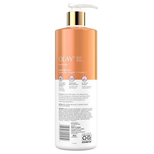 Olay Body Lotion for Women, Brightening with Vitamin C Serum, 17 fl oz. - Picture 2 of 2