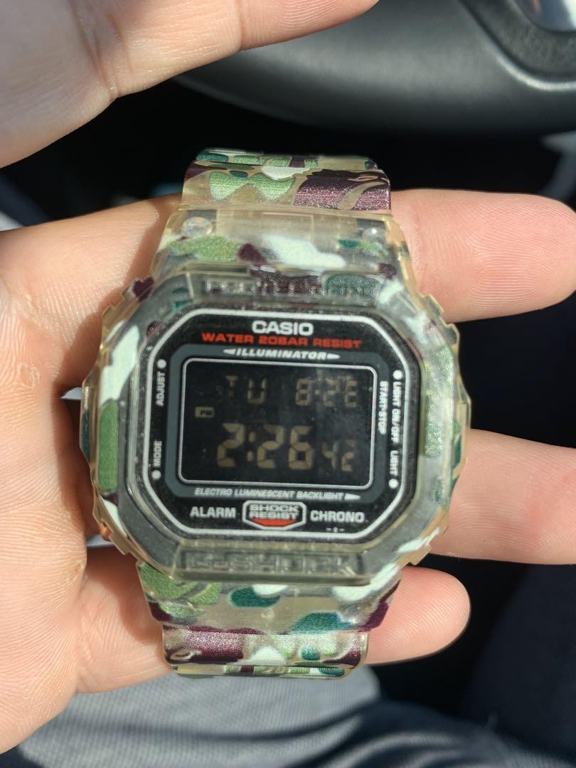 時計 A BATHING APE CASIO G-SHOCK CAMO DW-5600 A Bathing Ape x G-Shock DW-5600E-1 'BAPE CAMO' (Japan) - G
