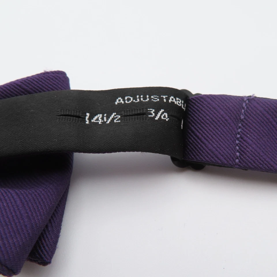 Pajarita J Ferrar Poliéster Púrpura Texturizada 2.25" Ancho Pre Atado Esmoquin Formal Foto 4 de 4
