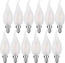 LED Candelabra Bulb 25W 12 Count (Pack of 1), Ca11frosted-3000k-12pack 