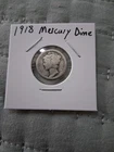 1918 Mercury Silver Dime  Good Condition,  Date Still Legible