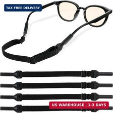 4 Pack Athletic Straps for Glasses, Adjustable Glasses Strap, Anti-Slip Pilotfis