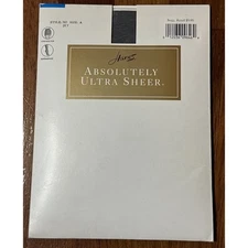 Hanes Absolutely Ultra Sheer Control Top Sandalfoot Size A Jet Style707 NEW